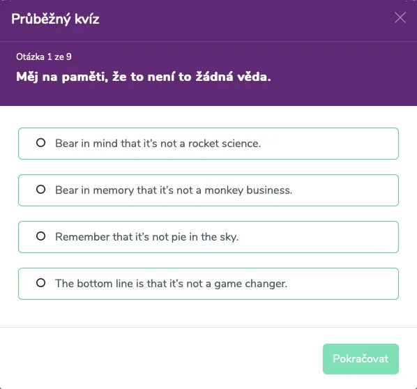 Test z kurzu Kompletní angličtina s Broňou Sobotkou na Seduo.cz