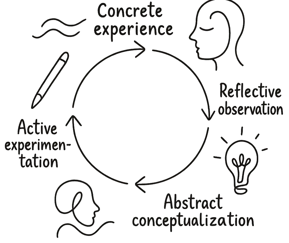 Kolb's four-phase cycle of experiential learning