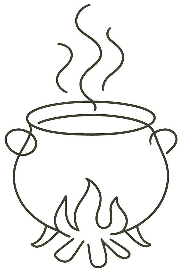 A magic potion brewing in a cauldron, the learning-design metaphor